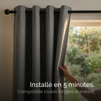 Rideau occultant Obscura Gris