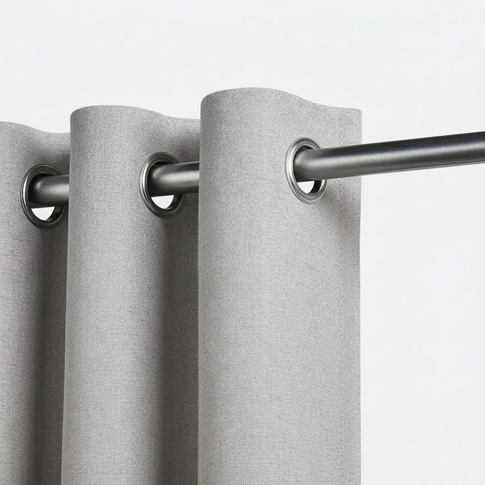 Rideau occultant en lin Maison Rideau de couleur gris très clair