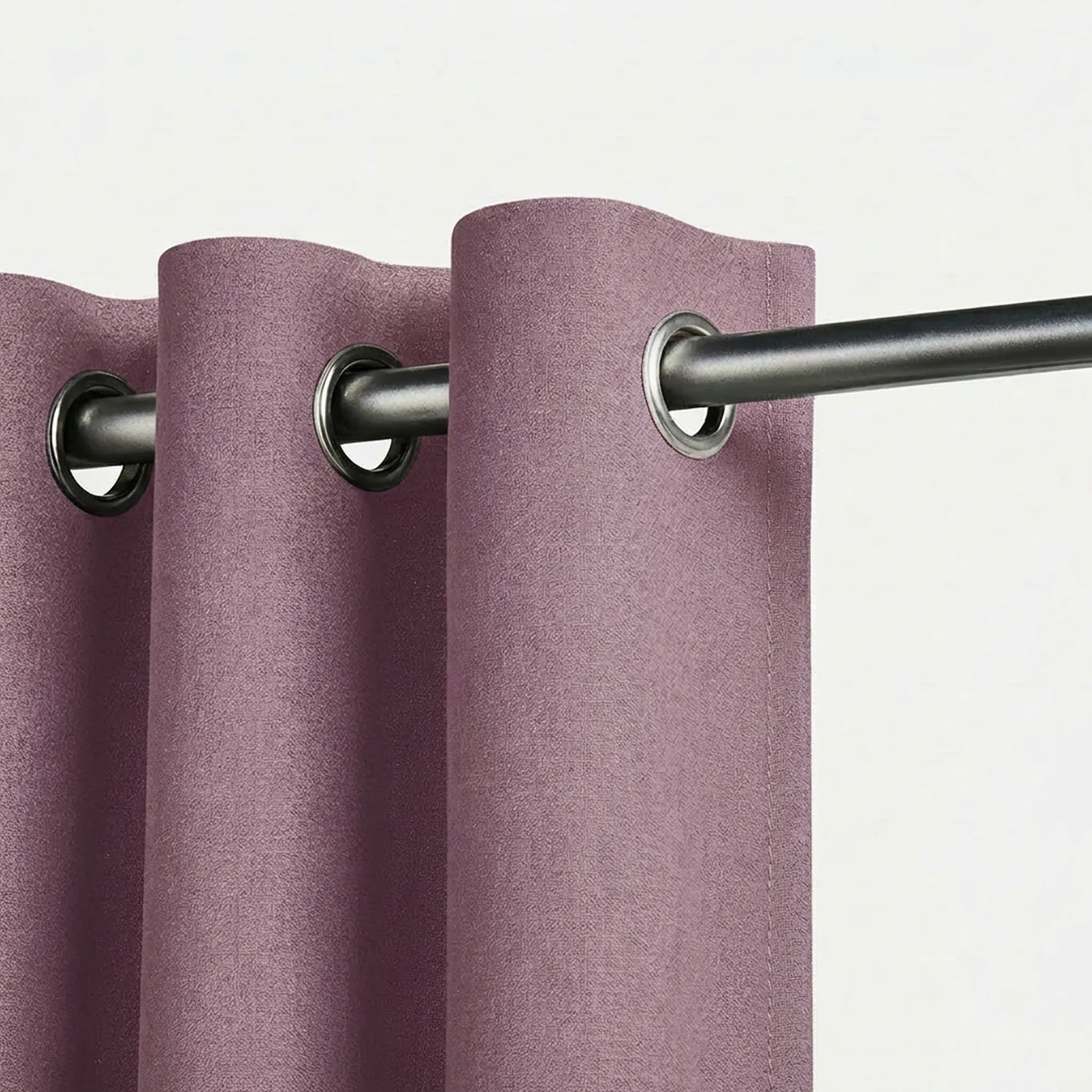 Rideau occultant en lin Maison Rideau de couleur mauve