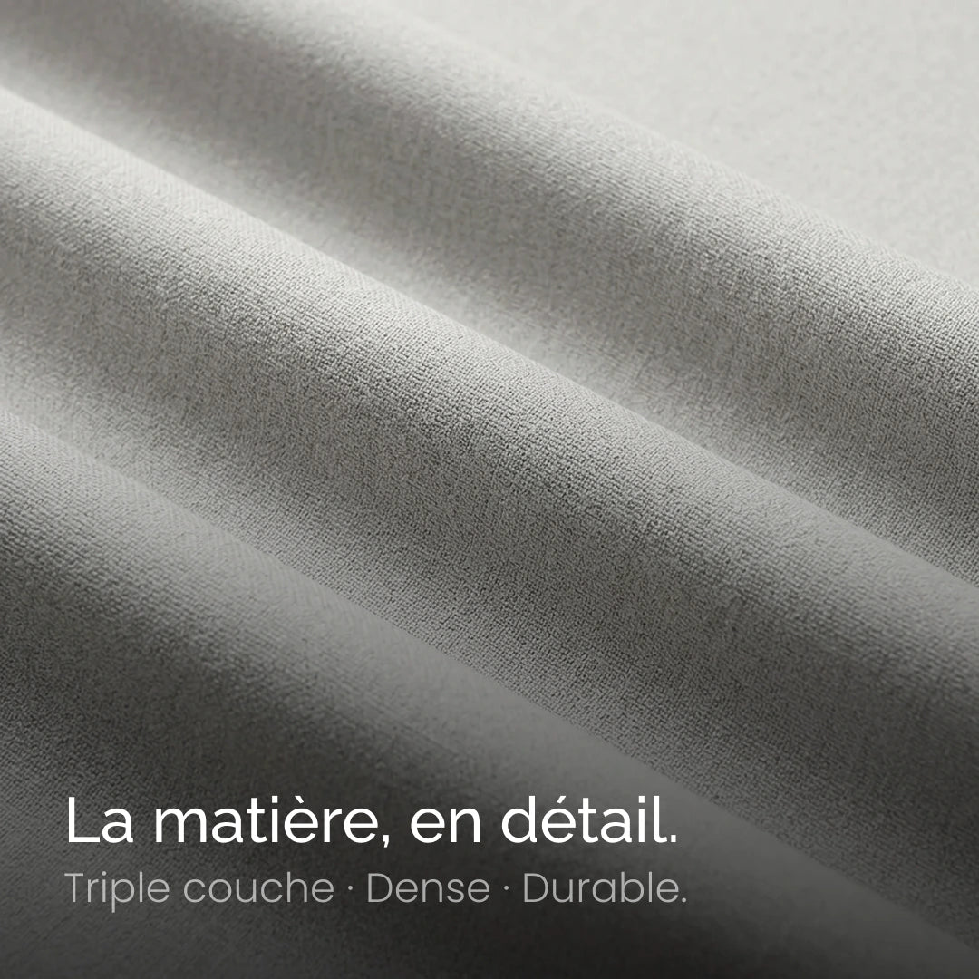 Rideau occultant Obscura Gris perle