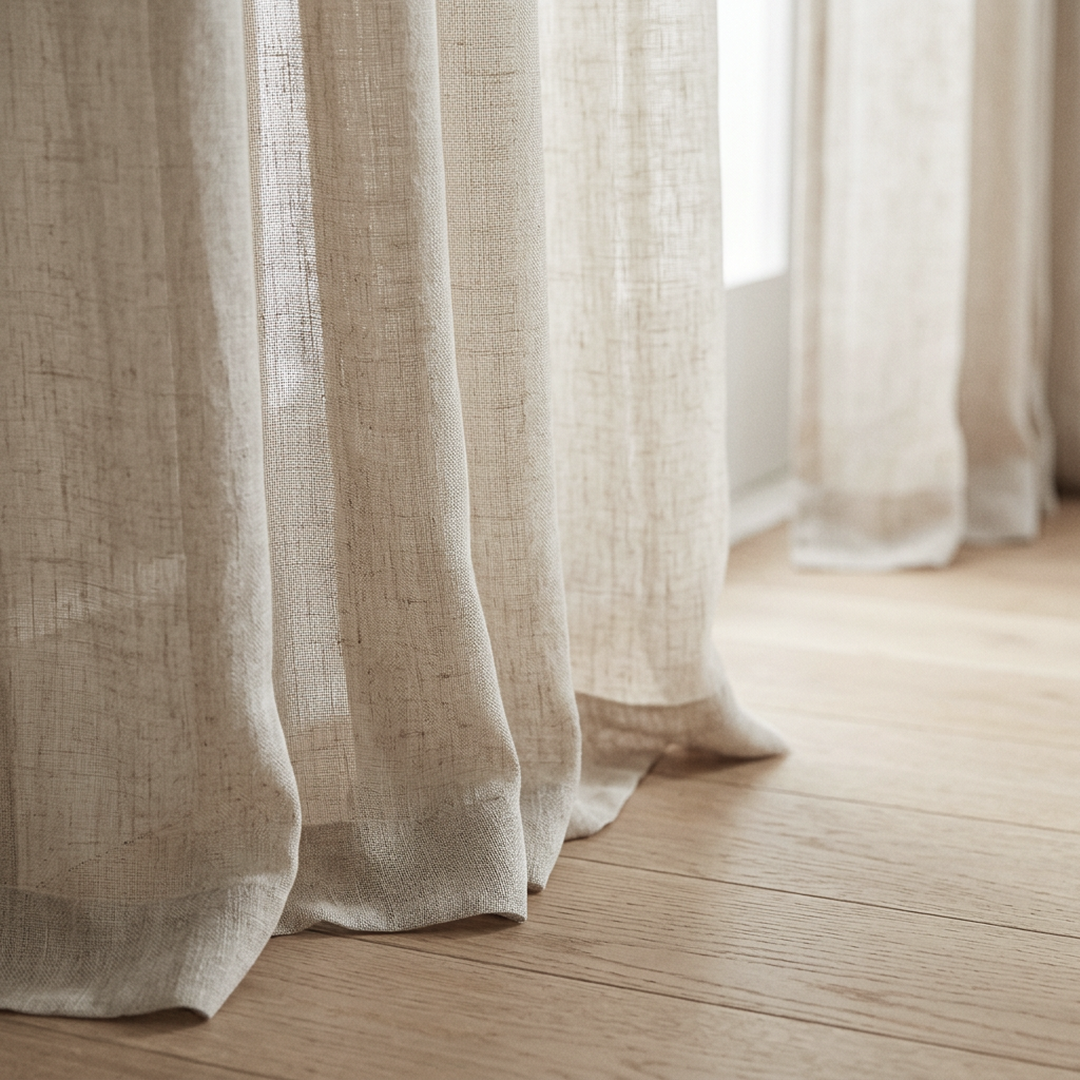 Rideau voilage en lin Natura Beige